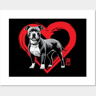 I Love My American Pit Bull Terrier - I Love my dog - Loyal dog Posters and Art